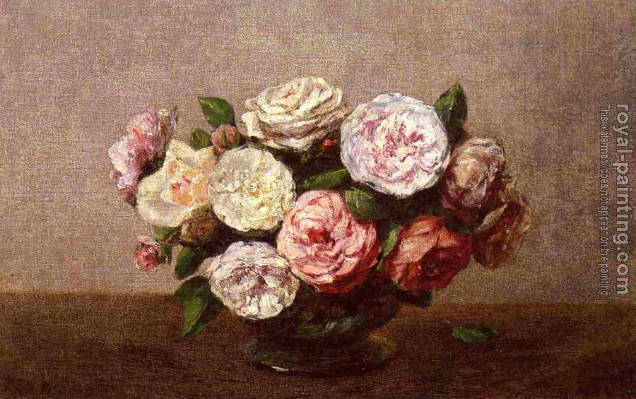 Henri Fantin-Latour : Bowl of Roses